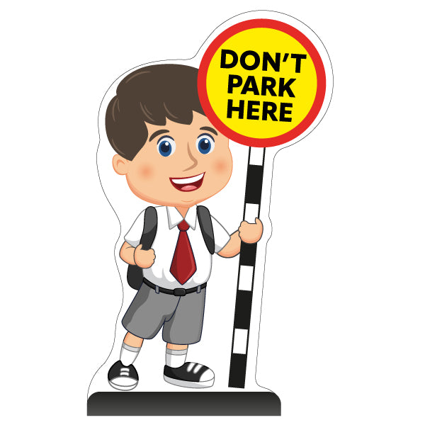 School Kid Cut Out Pavement Sign – Charlie – Don't Park Here