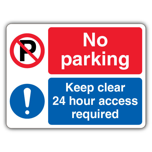 No Parking/Keep Clear/Access Required – Dual Symbol – Landscape