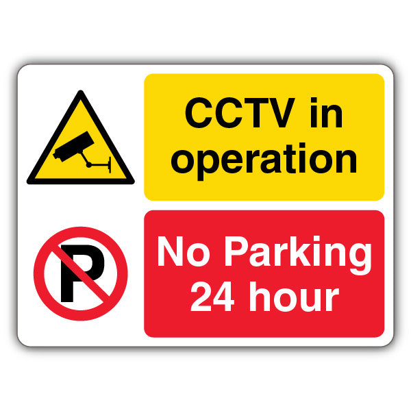 No Parking 24 Hr CCTV In Operation – CCTV/No Parking – Landscape