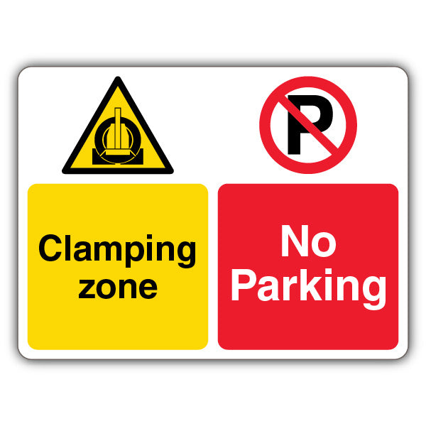 No Parking Clamping Zone – Dual Symbol
