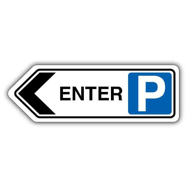 Enter – Chevron/Mandatory Parking – Arrow Left