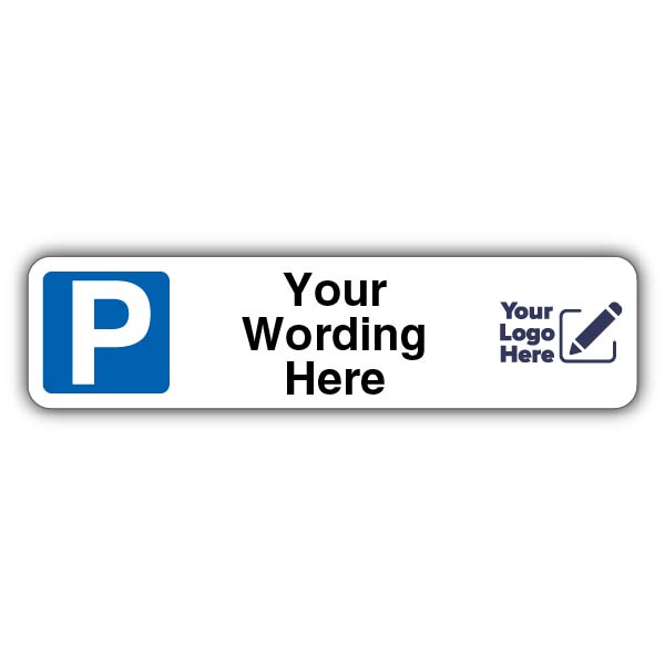 Parking Icon Custom Text Landscape – Add Your Logo