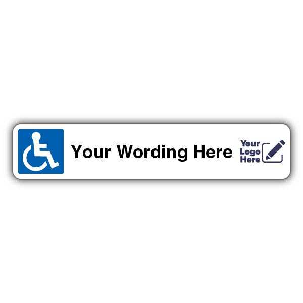 Disabled Parking Custom Text Kerb Sign – Add Your Logo
