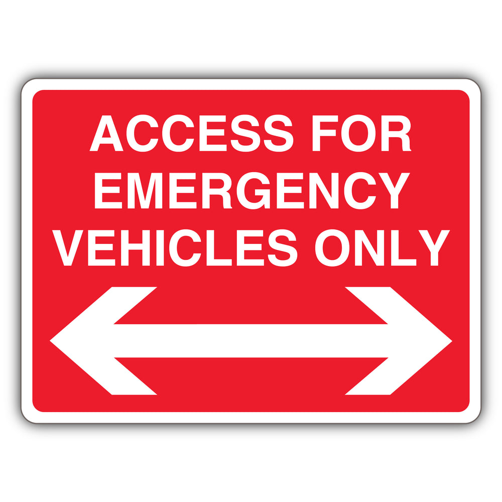 Access For Emergency Vehicles Only – Arrow Left/Right