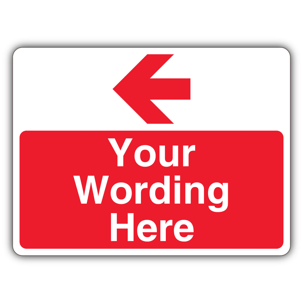 Custom – Red Parking – Arrow Left – Landscape