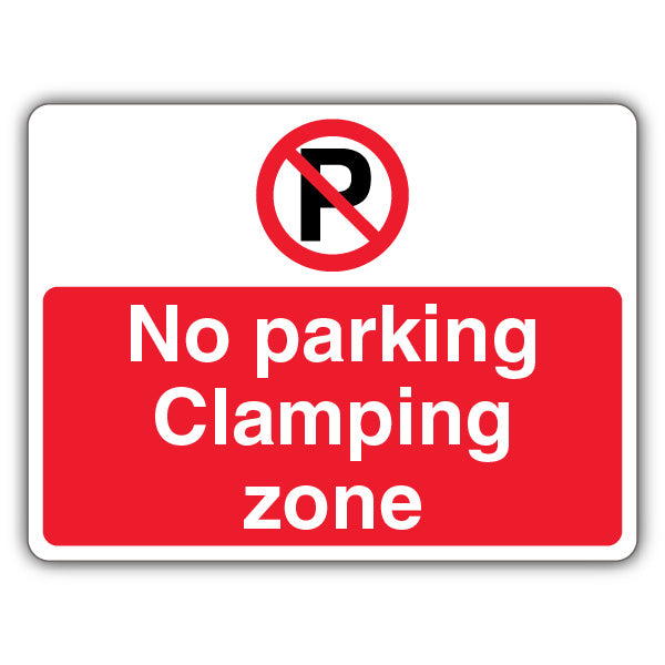 No Parking Clamping Zone – Prohibitory Parking Circle – Landscape