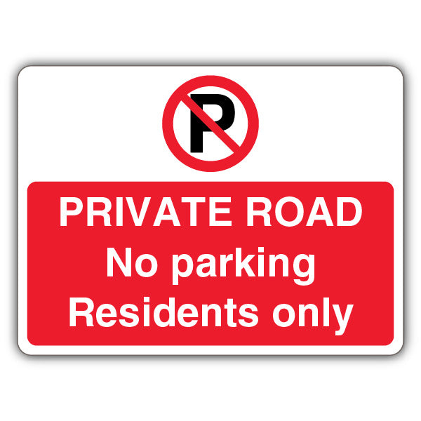 Private/No Parking/Residents Only – Prohibition 'P' – Landscape