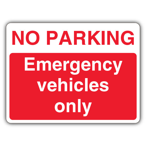 No Parking Emergency Vehicles Only – Landscape