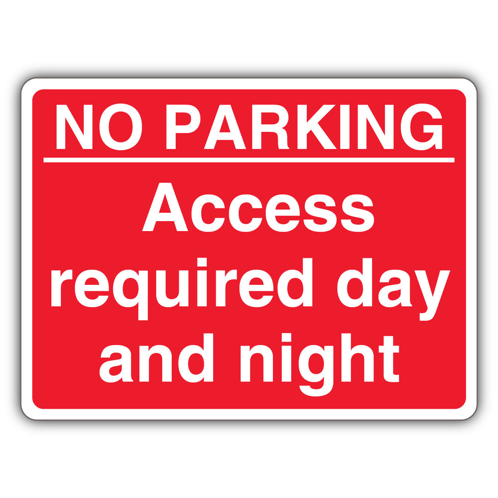No Parking Access Required Day And Night – Red Landscape