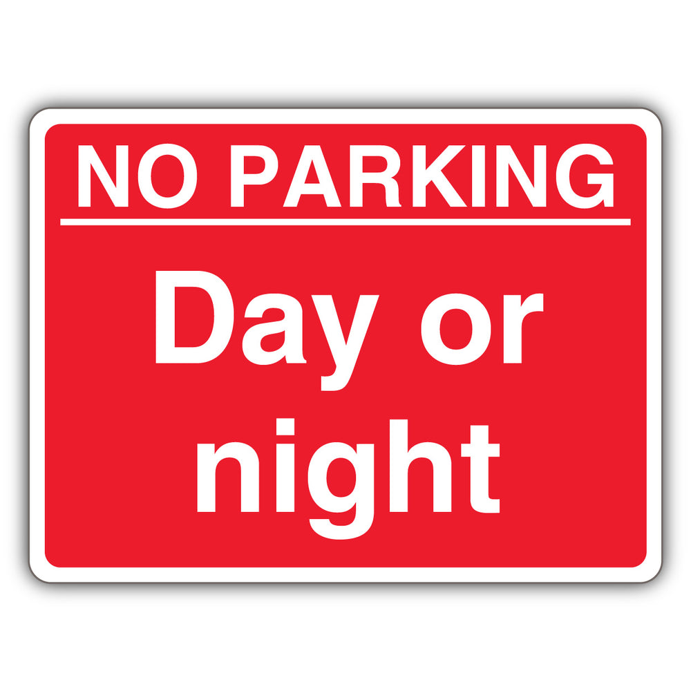 No Parking Day Or Night – Red Landscape