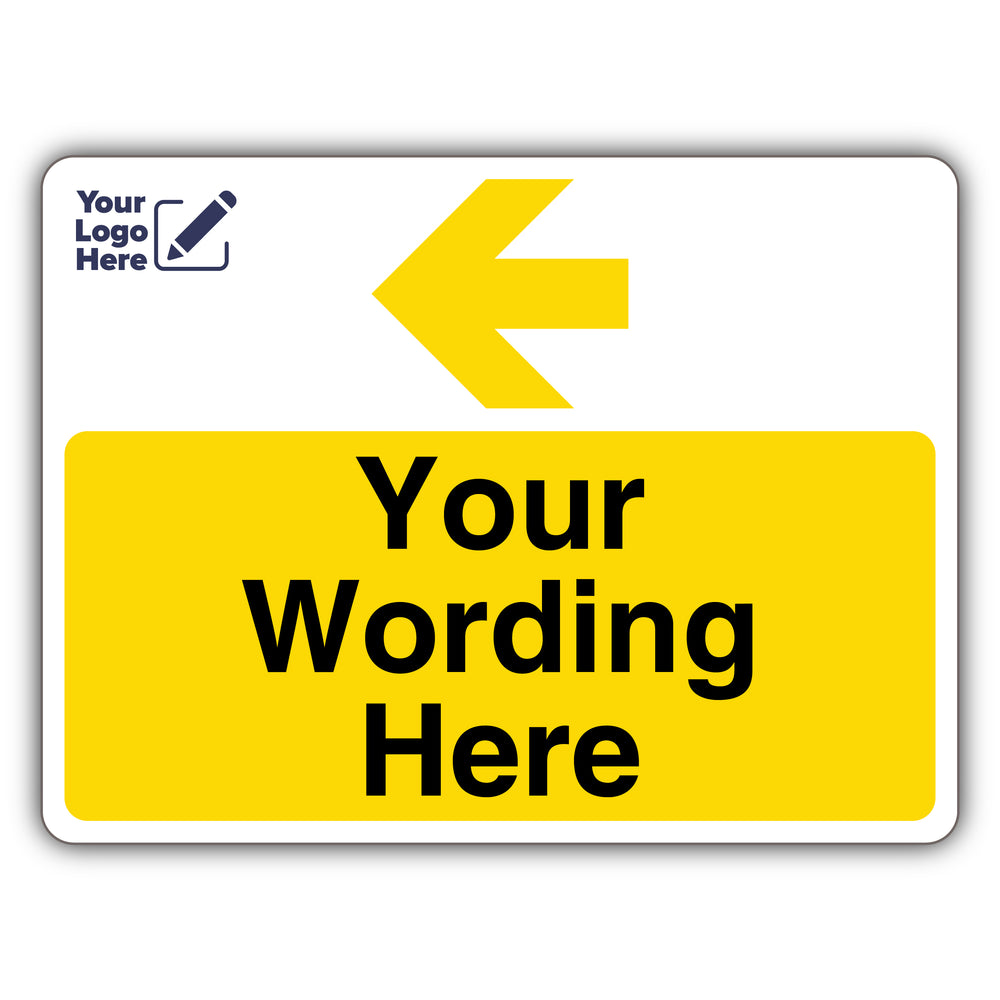 Custom Logo – Yellow Parking – Arrow Left – Landscape
