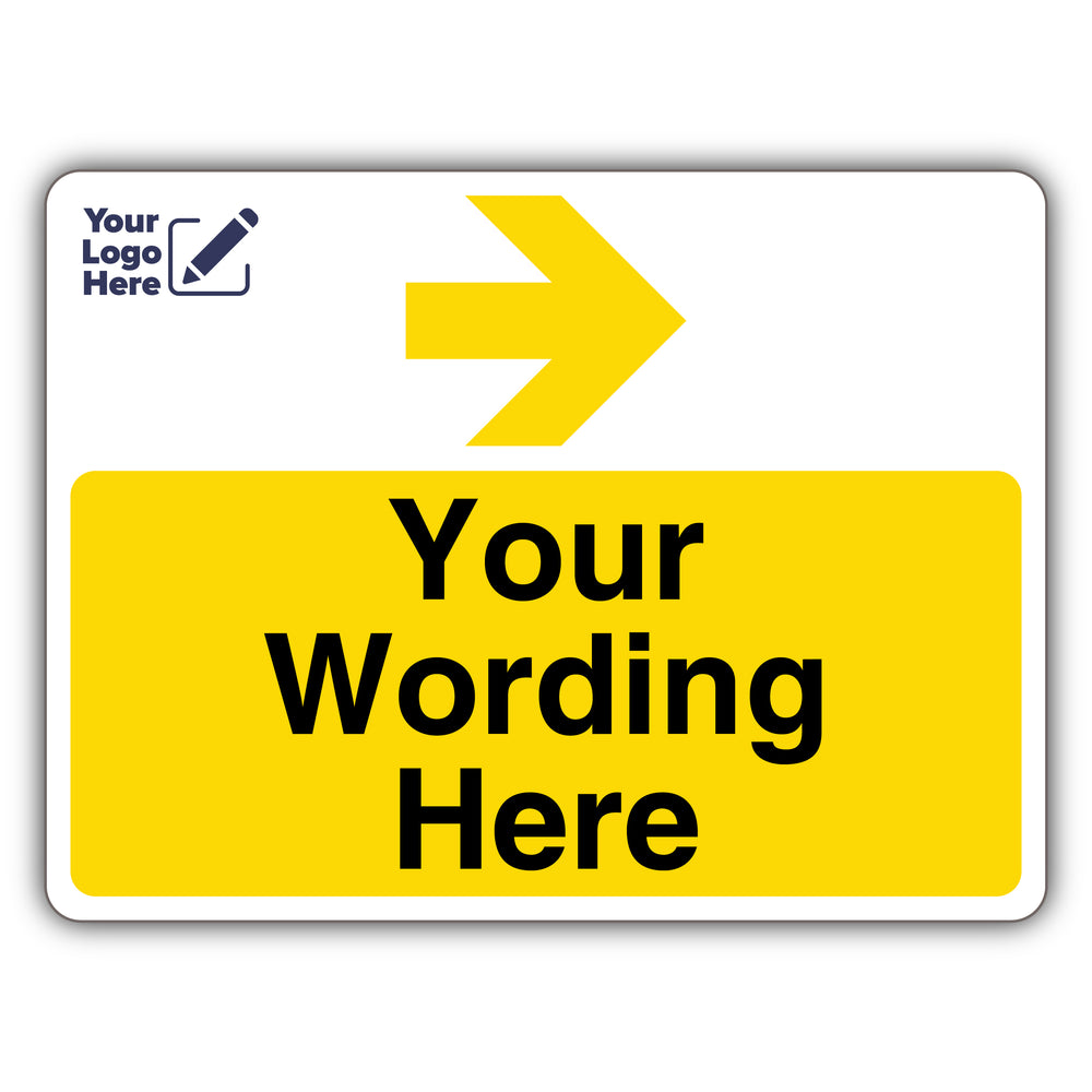 Custom Logo – Yellow Parking – Arrow Right – Landscape