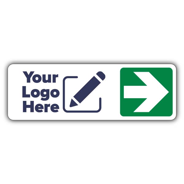 Green Arrow Right Landscape – Add Your Logo