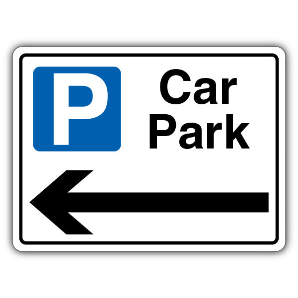 Car Park – Mandatory Blue Parking – Arrow Left