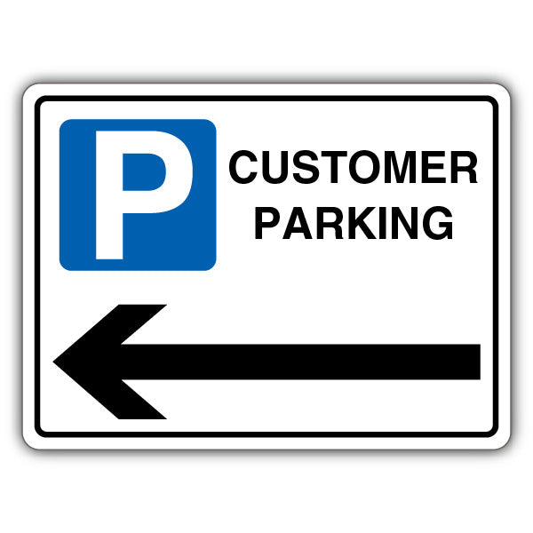 Customer Parking – Mandatory – Arrow Left – Landscape