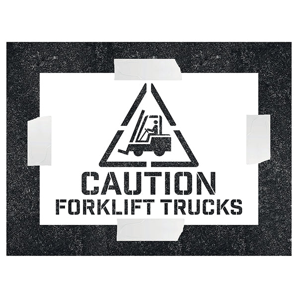 Caution – Forklift Trucks – Stencil