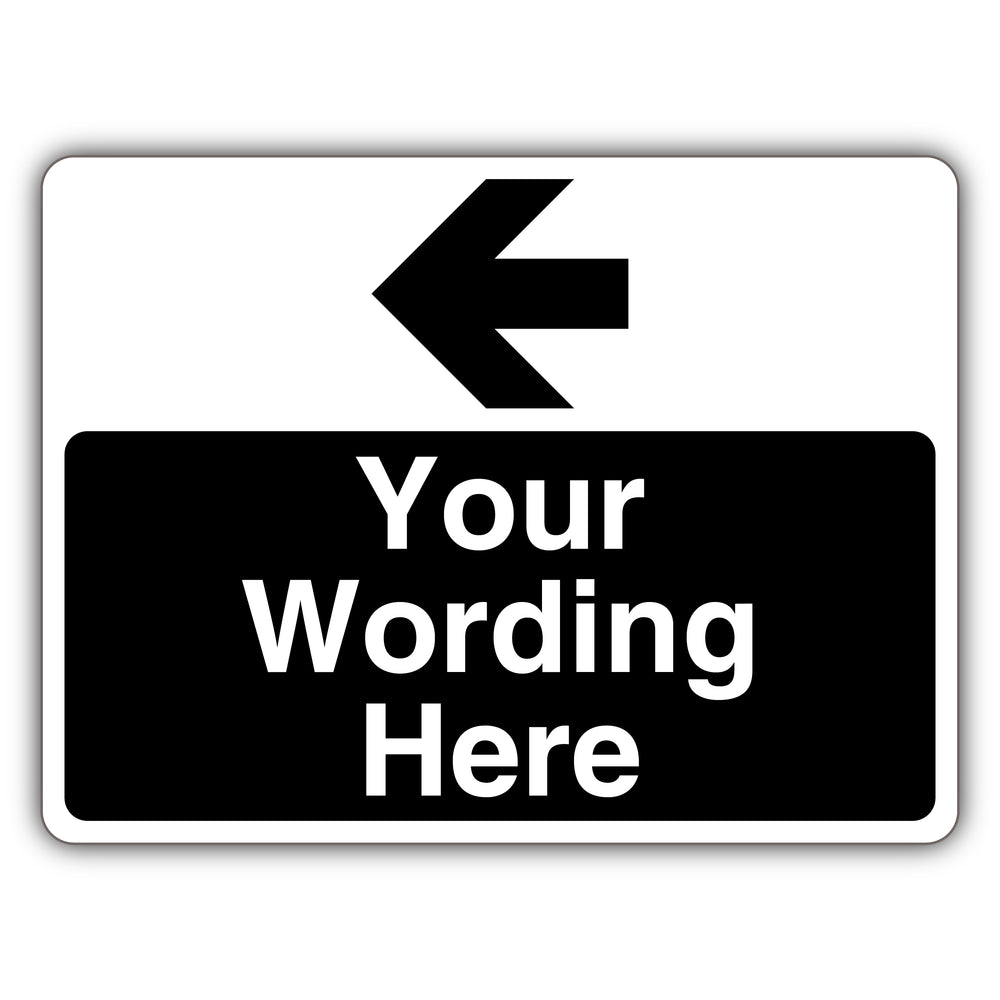 Custom – Black Parking – Arrow Left – Landscape