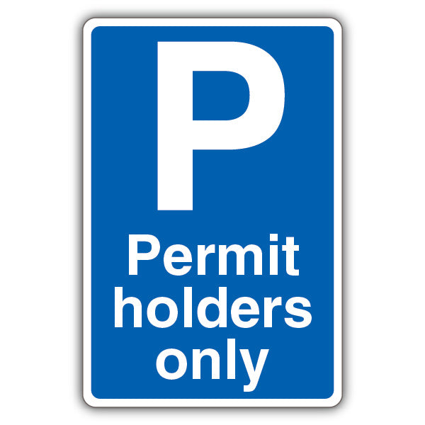 Permit Holders Only – Mandatory Blue Parking – Blue