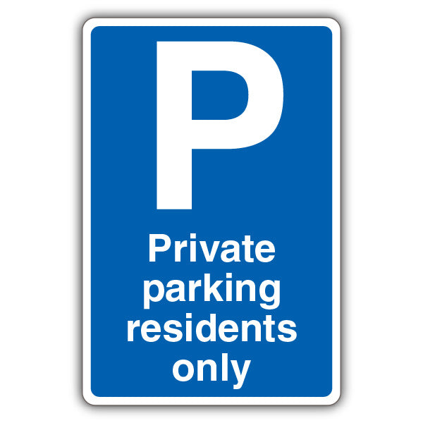 Private Parking Residents Only – Mandatory Blue Parking