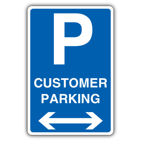 Customer Parking – Mandatory Blue Parking – Blue Arrow Left/Right