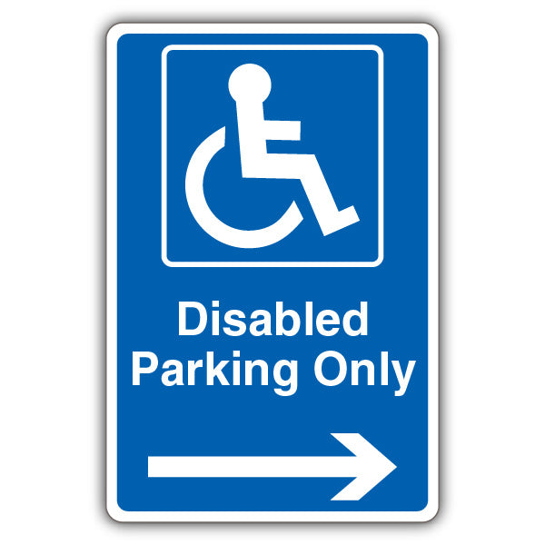 Disabled Parking Only – Arrow Right
