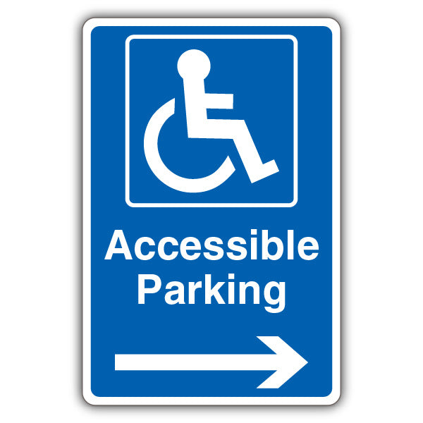 Accessible Parking – Blue Arrow Right