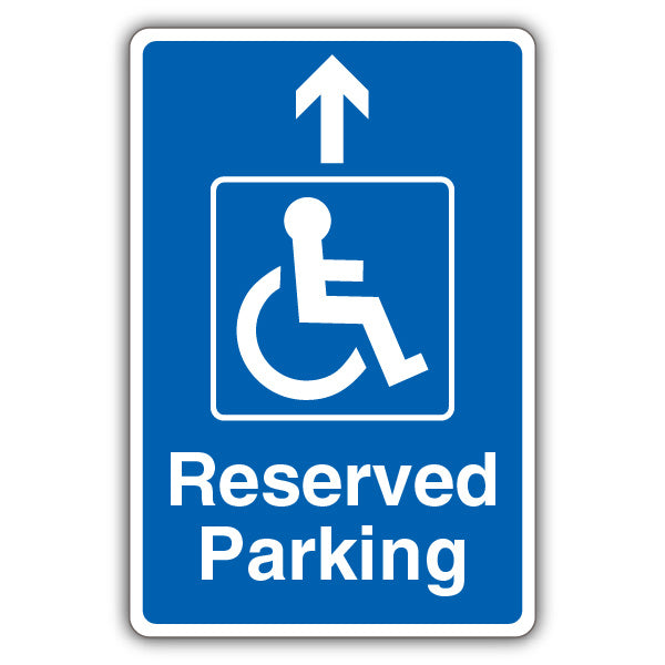 Reserved Parking – Mandatory Disabled – Blue Arrow Up
