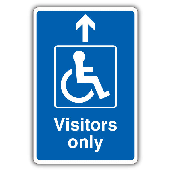 Visitors Only – Mandatory Disabled – Arrow Up