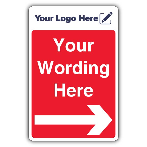 Custom Text Arrow Right – Add Your Logo