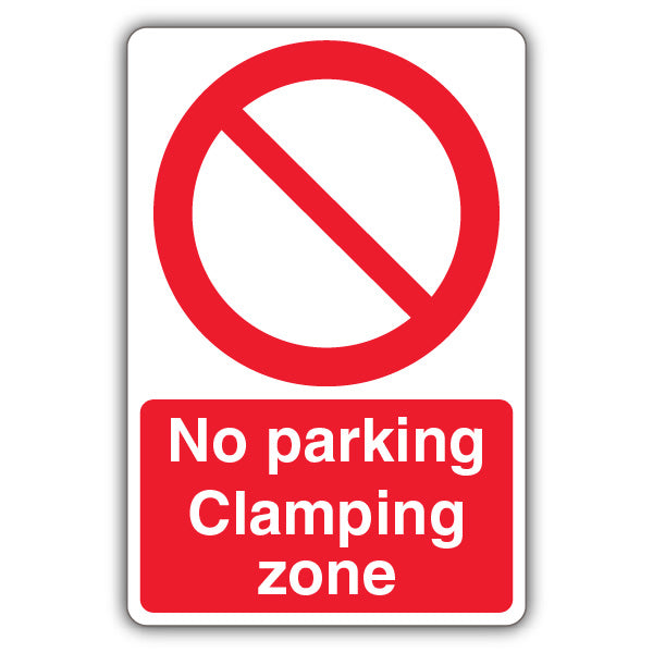 No Parking Clamping Zone – Prohibitory Blank Circle