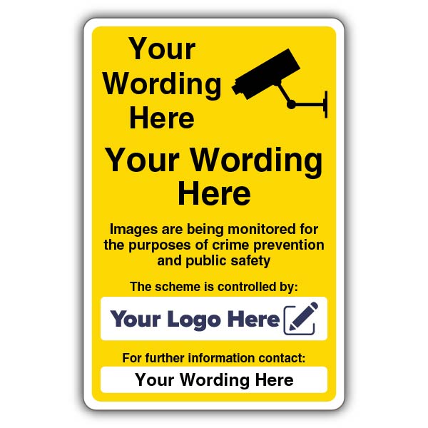Custom Text GDPR CCTV Scheme Is Controlled By – Add Your Logo