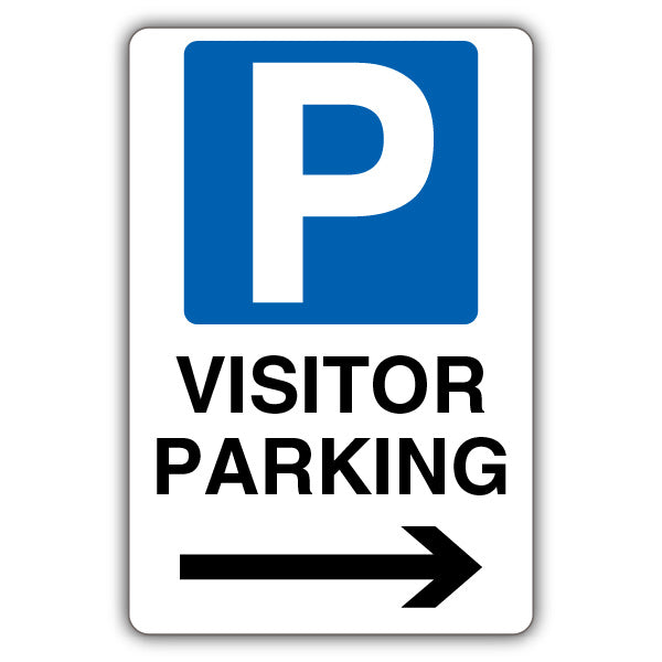 Visitor Parking – Mandatory Blue Parking – Arrow Right