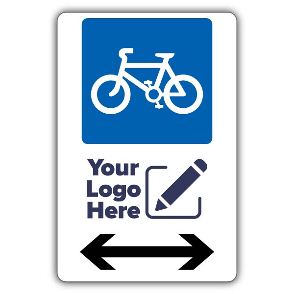 Large Bicycle Parking Icon Arrow Left/Right – Large Add Your Logo