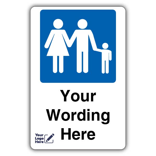 Large Family Parking Icon Custom Text – Add Your Logo