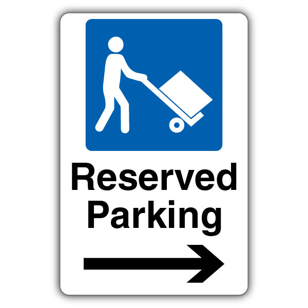Reserved Parking – Mandatory Loading Vehicle – Arrow Right