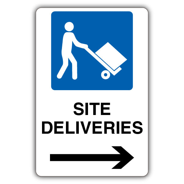 Site Deliveries – Mandatory Loading Vehicle – Arrow Right