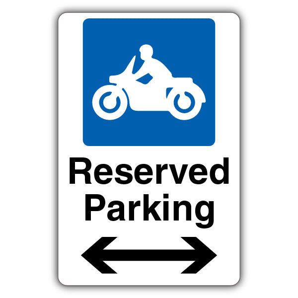 Reserved Parking – Motorcycle Parking – Arrow Left/Right