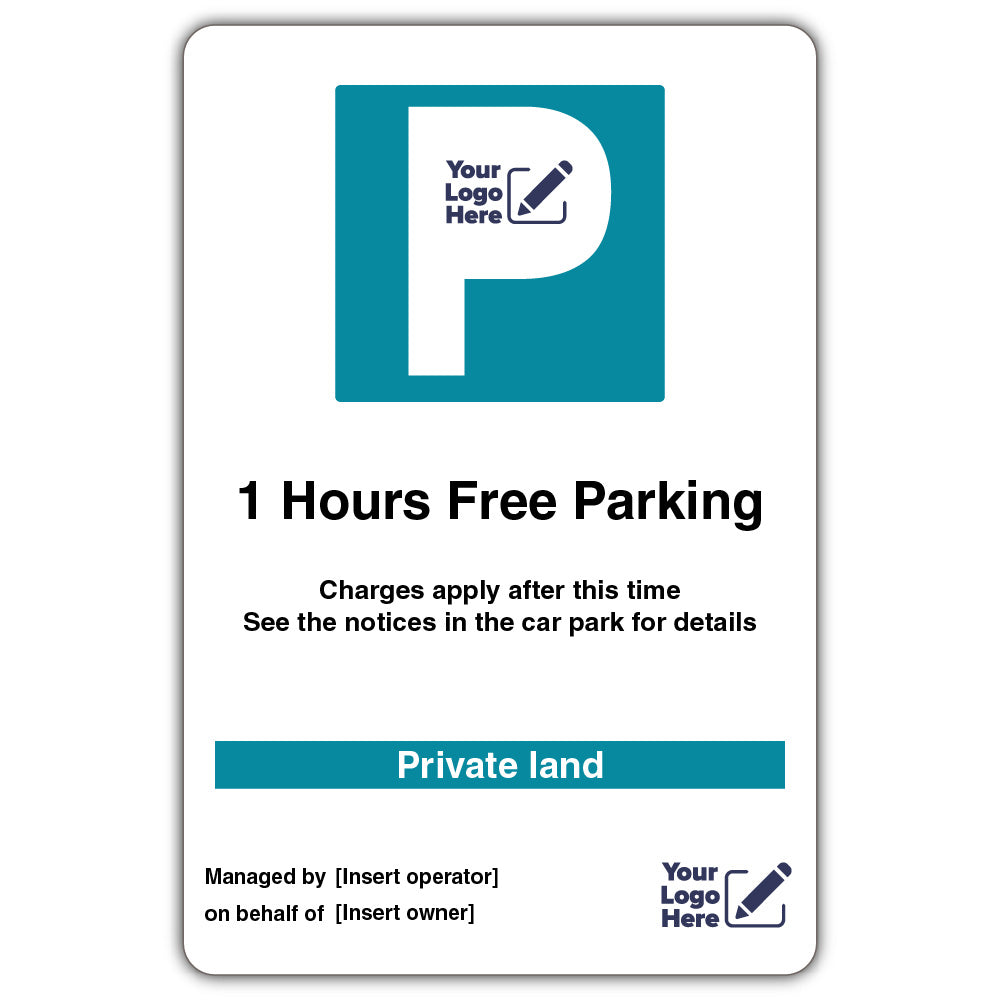 1 Hour Free Parking – Portrait