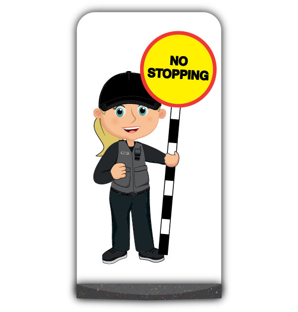 Security Guard Flat Panel Pavement Sign – Grace – No Stopping