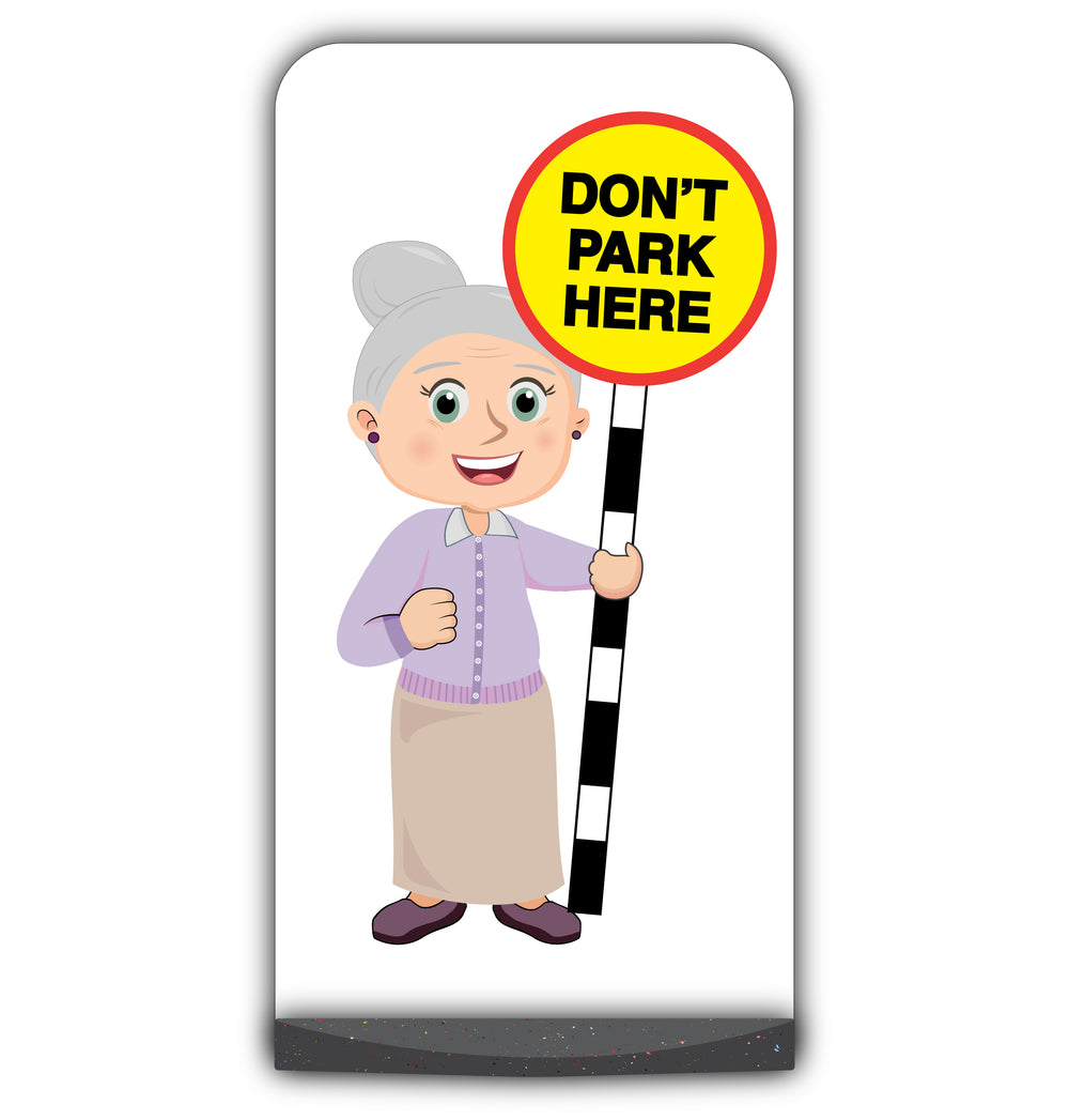 Senior Citizen Flat Panel Pavement Sign – Joan – Don't Park Here