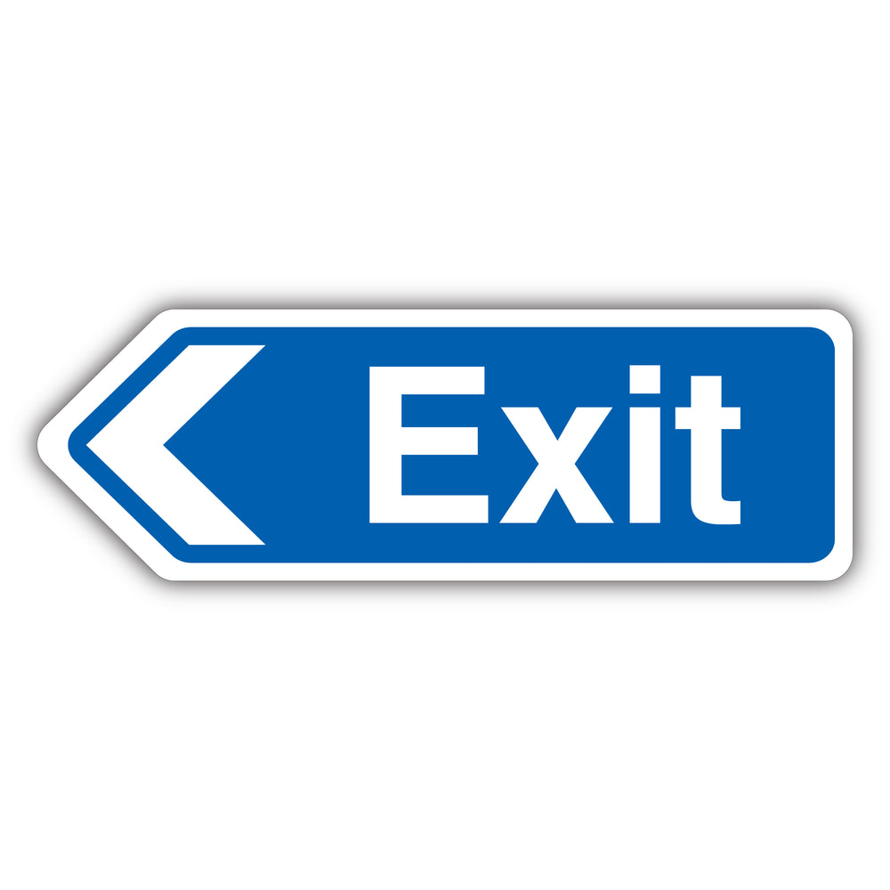 Exit Arrow Left – Shaped Sign
