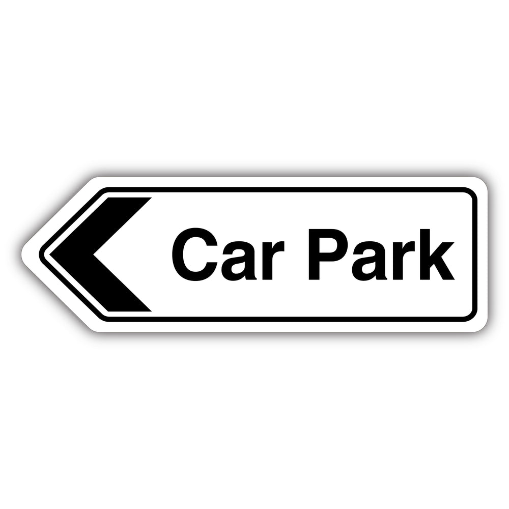 Car Park Arrow Left – Shaped Sign