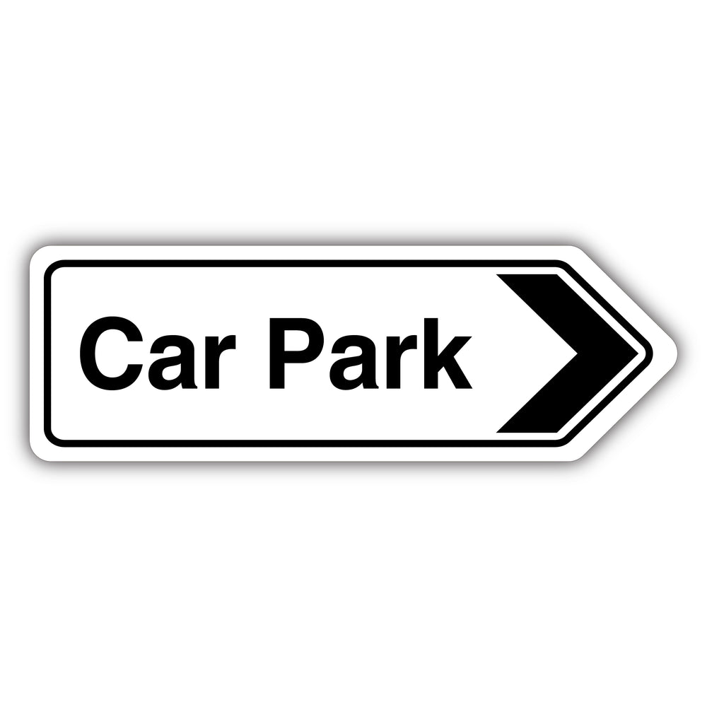 Car Park Arrow Right – Shaped Sign