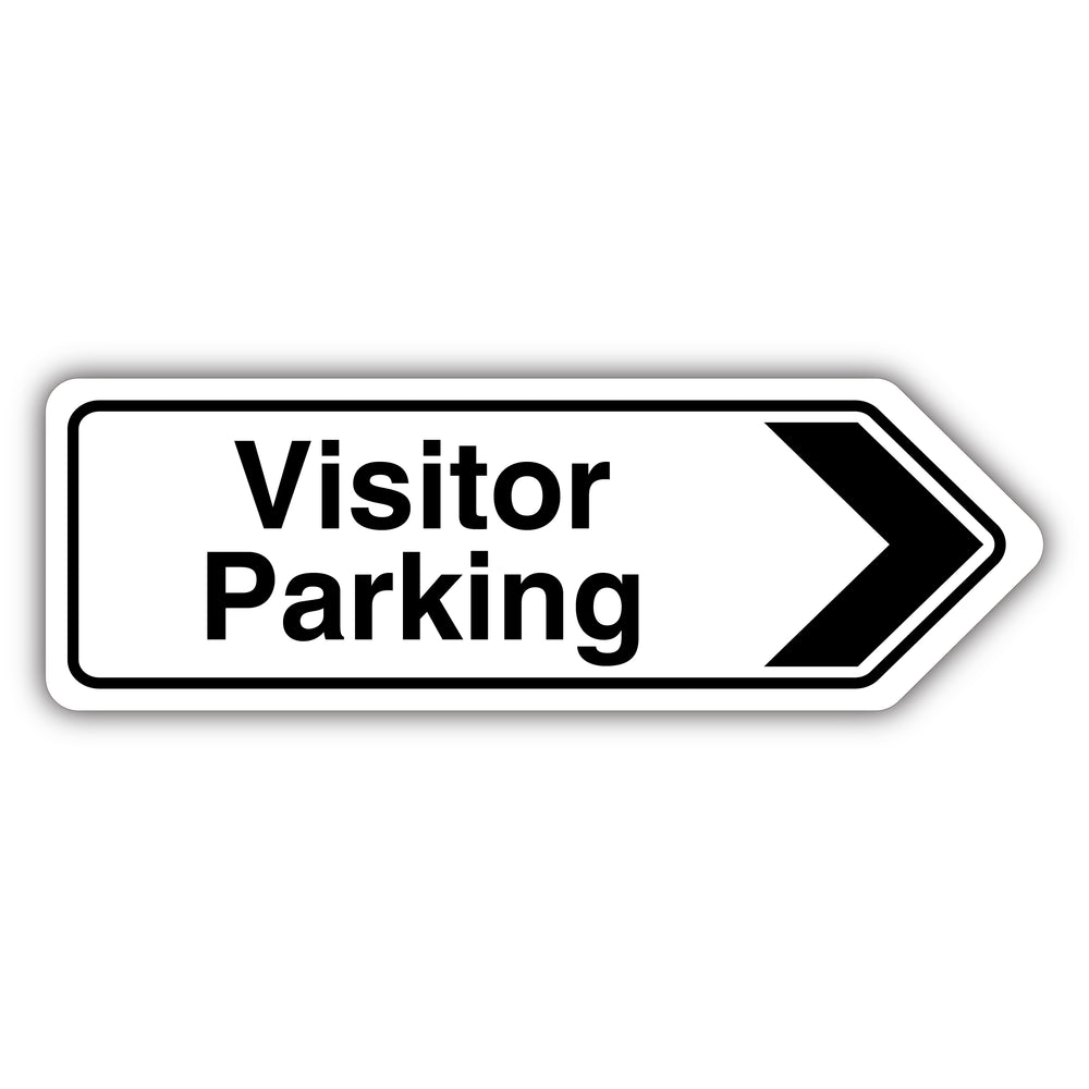 Visitor Parking Arrow Right – Shaped Sign