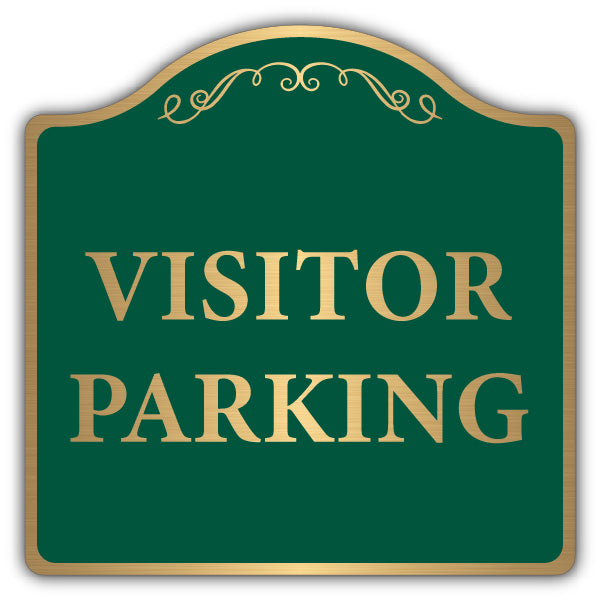 Visitor Parking – Brushed Gold Prestige Sign