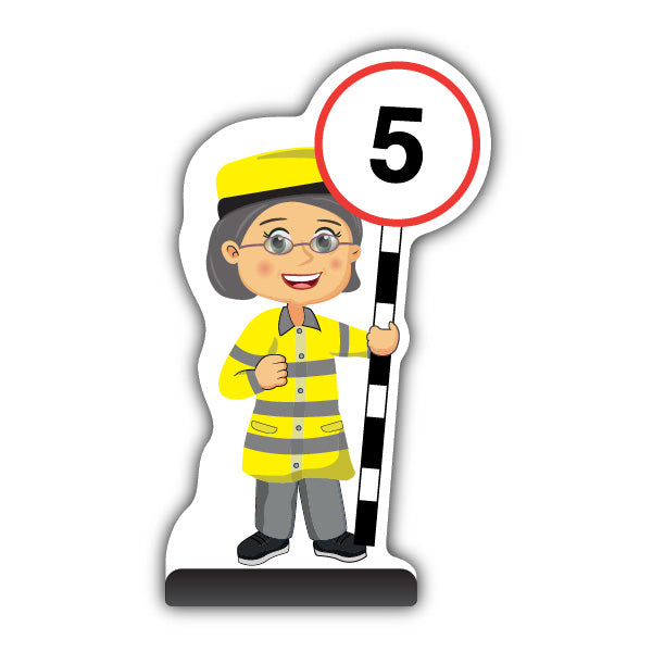 Lollipop Person Cut Out Pavement Sign – Lisa – 5 mph