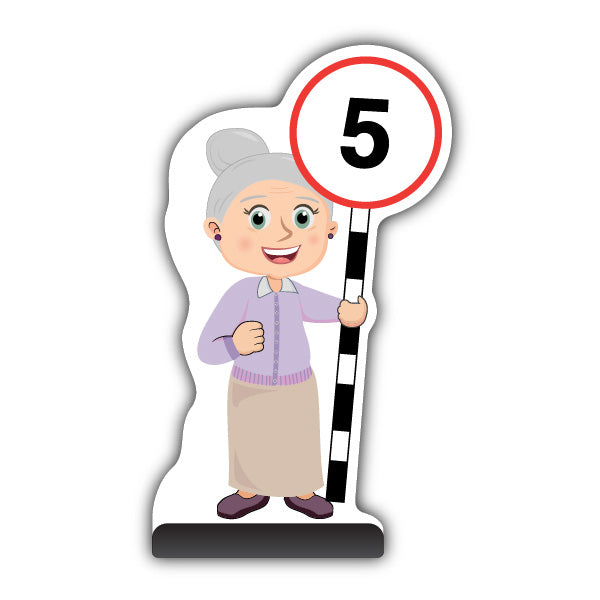 Senior Citizen Cut Out Pavement Sign – Joan – 5 mph