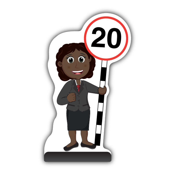 Teacher Cut Out Pavement Sign – Ms Simmons – 20 mph