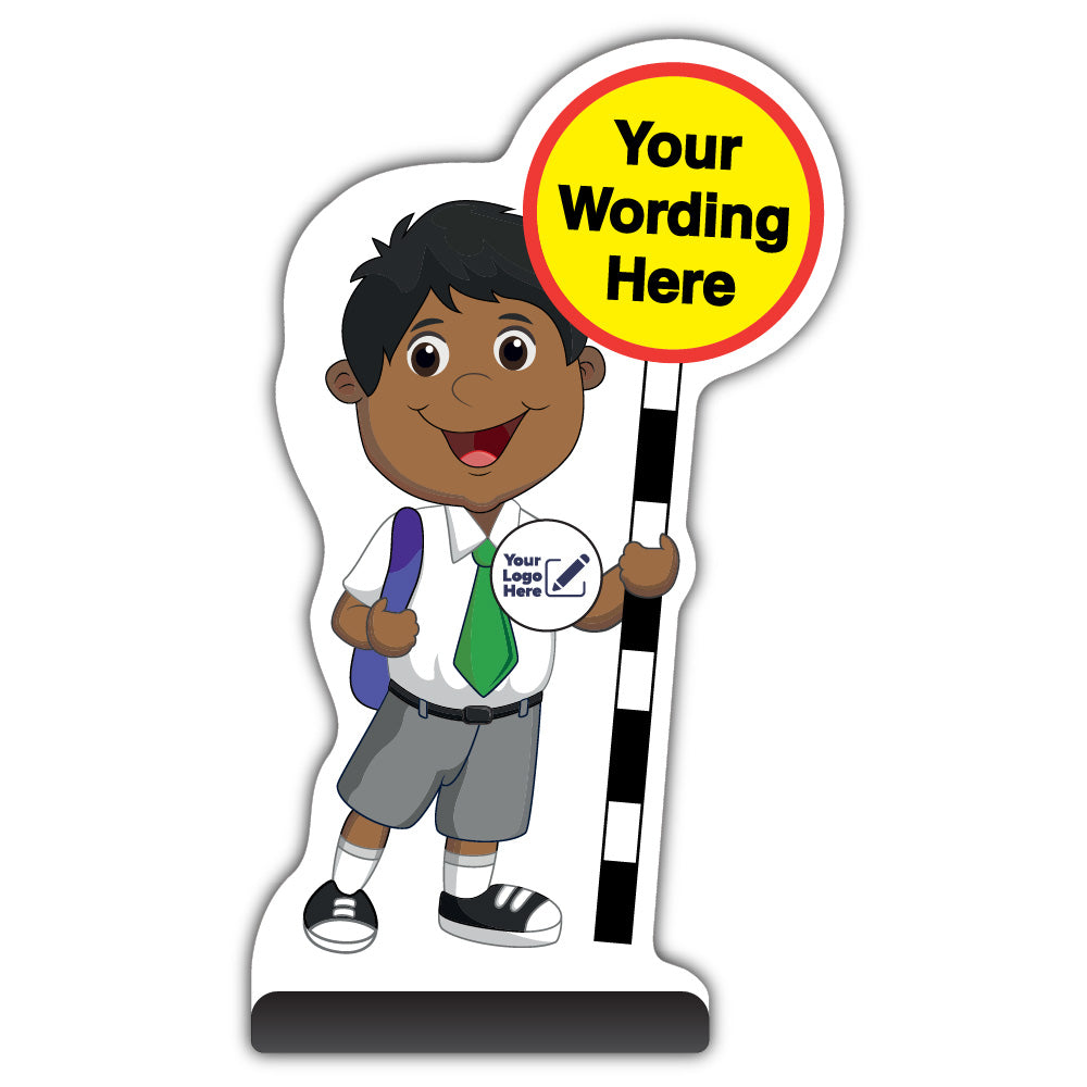 Custom Kid Cut Out Pavement Sign – Kamal – Add Your Logo