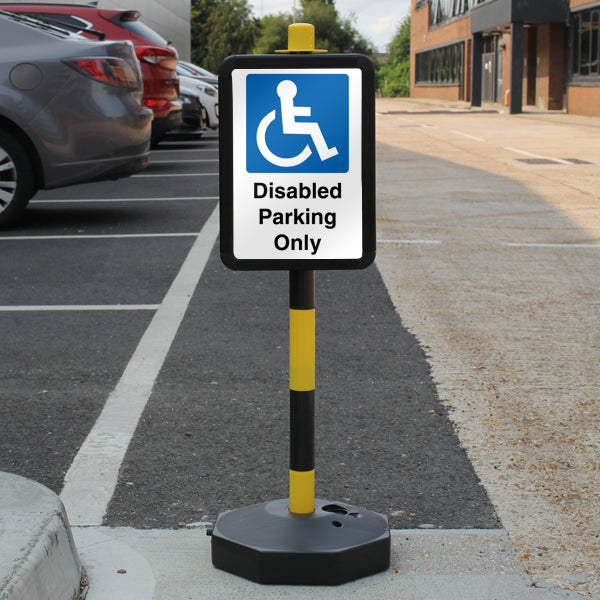 Temporary Signpost – Disabled Parking Only